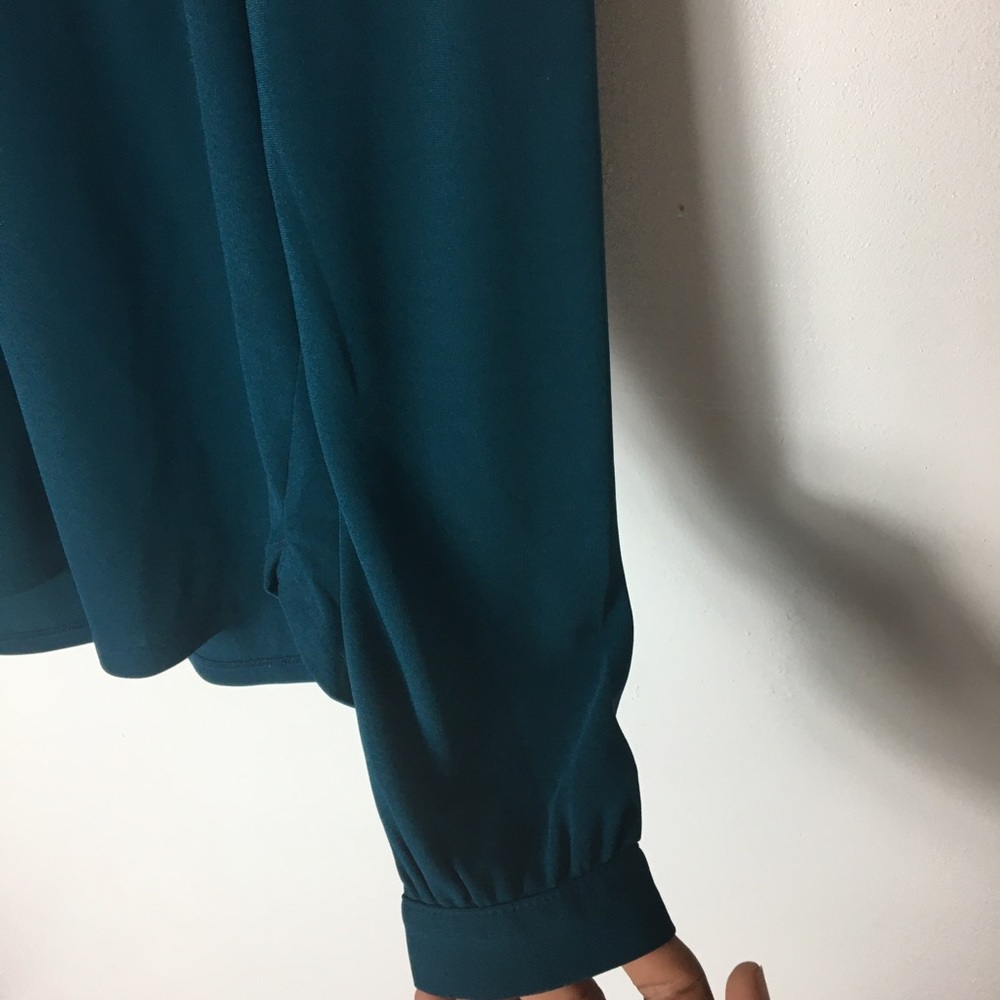 Ann Taylor Small Sheer Puff Sleeves VNeck Roo - Picture 4 of 5